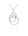 Conj c/dije circulos entrelazados distintos tamanos 27 mm x 20 mm + argolla
