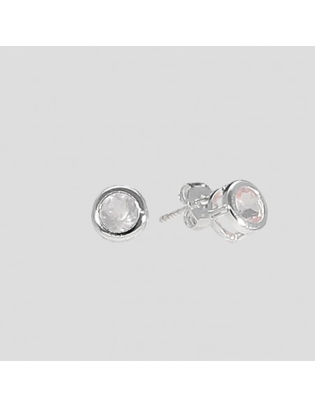 Tor.punto de luz c/cuarzo rosa  natural engarce ingles de 5 mm