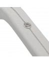 Pul. fina c/circulo c/flor tipo Van Cleff c/piedras rodinada 16+3 cm de ext