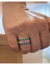 An.triple sinfin de colores unido por argolla