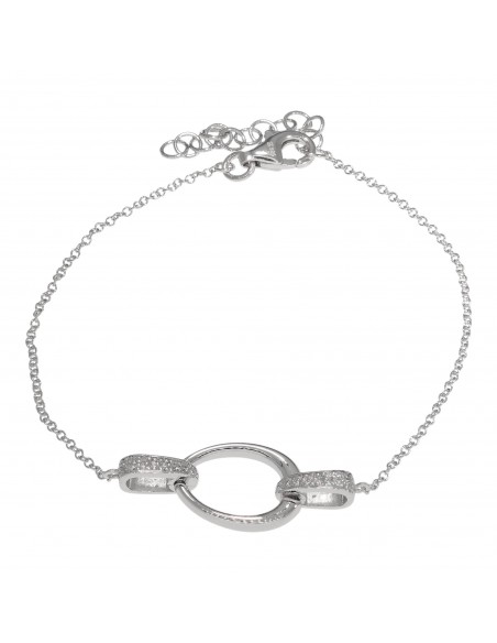 Pul.c/aplique de oval c/ argollas c/piedras 17cm +ext