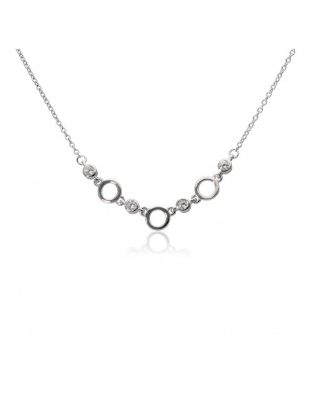 Conj.c/3 argollas separadas  rodinado por zc engarce ingles 42+3cm