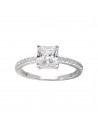 An.solitario engarce 4 puntos de 6mm x 6mm y zc en costado