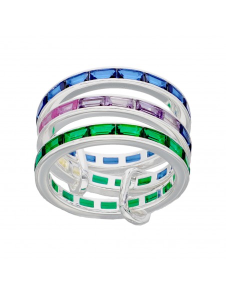 An.triple sinfin de colores unido por argolla