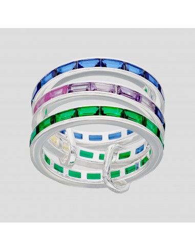 An.triple sinfin de colores unido por...