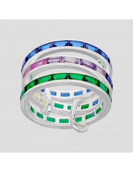 An.triple sinfin de colores unido por argolla