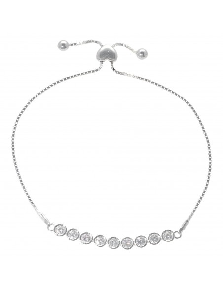 Pul. con piedras y cierre ajustable c/corazon