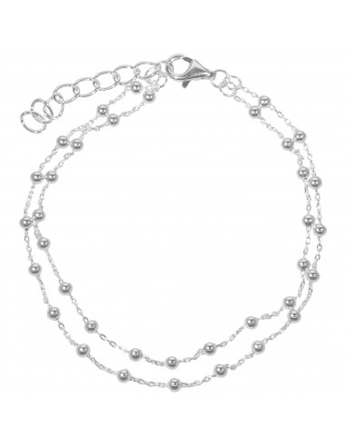 Pul. Doble cadena y bolitas de plata...