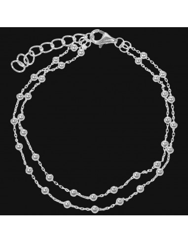 Pul. Doble cadena y bolitas de plata...