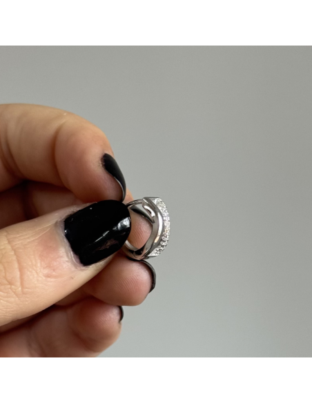 Tor.aro rodinado 11 mm de diametro x 4mm ancho c/piedras