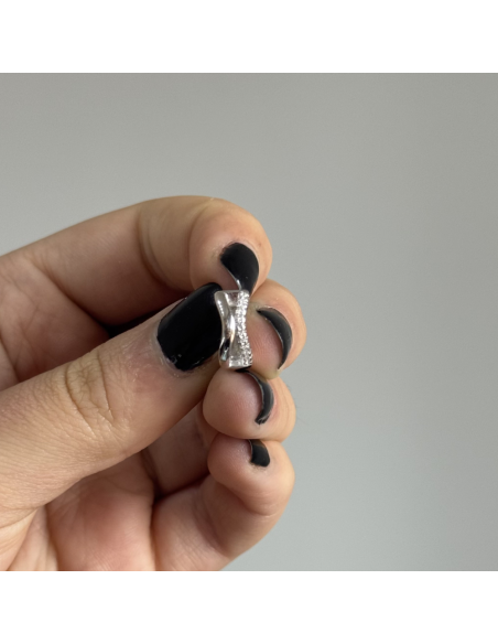 Tor.aro rodinado 11 mm de diametro x 4mm ancho c/piedras
