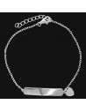 Pul. De identidad para niña con corazon con zc granito - 18cm