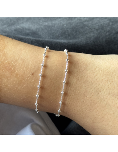 Pul. Doble cadena y bolitas de plata...