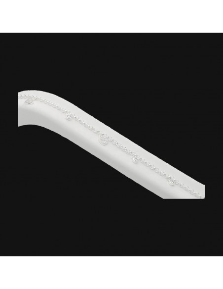 Pul rolo c/ 2 corazon c/piedras y 3 puntos de luz que cualgan  18 cm+ exte