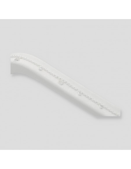 Pul rolo c/ 2 corazon c/piedras y 3 puntos de luz que cualgan  18 cm+ exte