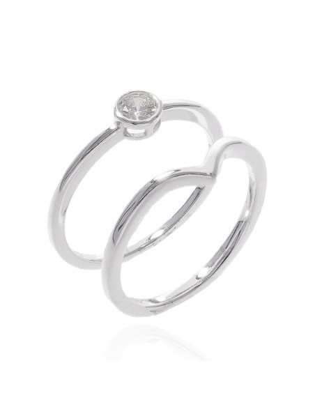 An. Doble 1 valentino s/piedras y 1 solitario eng. Ingles