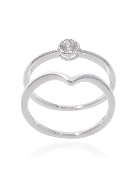 An. Doble 1 valentino s/piedras y 1 solitario eng. Ingles