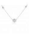 Conj. Tipo collar con zc y dije central 7,5mm engarce ingles