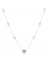Conj. Tipo collar con zc y dije central 7,5mm engarce ingles
