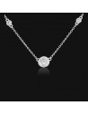 Conj. Tipo collar con zc y dije central 7,5mm engarce ingles