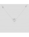 Conj. Tipo collar con zc y dije central 7,5mm engarce ingles