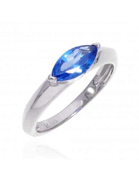 An. c/ piedra semilla azul  de 5mm x 10 mm
