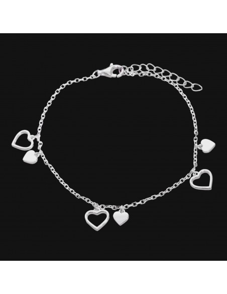 Pul. Tipo forcesita con corazones sin piedra - 18cm