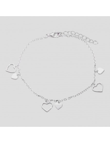 Pul. Tipo forcesita con corazones sin piedra - 18cm