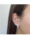 Torn. Colgante, circulo plata con piedra engarce ingles.