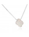 Conj. Con dije tipo flor Van Cleef c/zc y nacar