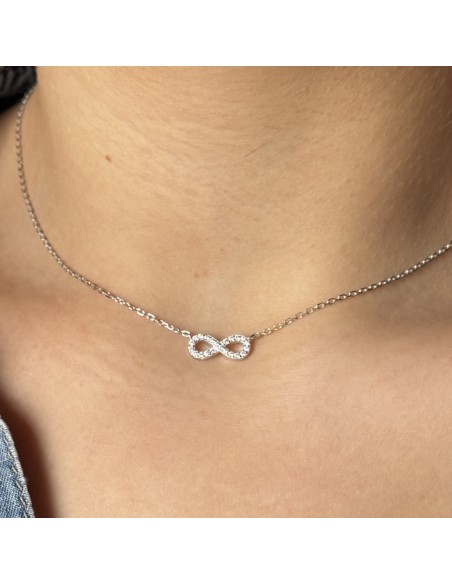 Conj. infinito 14 mmx 5mm c/piedra incorporado 42+ 5 cm largo