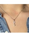 Con.c/ perla cultivada 5.6 mm c/0 zirc rodinado