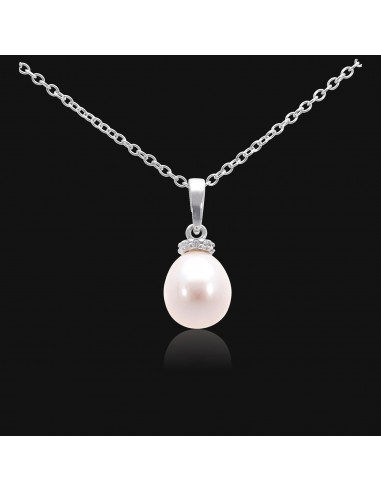 Collar de perla 8-8.5 mm con detalles...