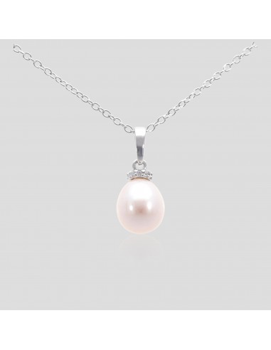 Collar de perla 8-8.5 mm con detalles...