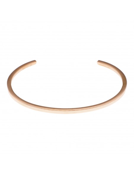 Brazalete en acero con baño en oro rosado JACQUES LEMANS