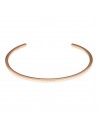 Brazalete en acero con baño en oro rosado JACQUES LEMANS