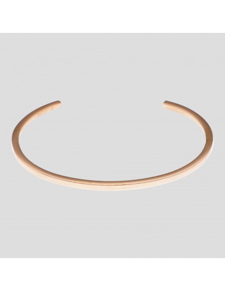 Brazalete en acero con baño en oro rosado JACQUES LEMANS