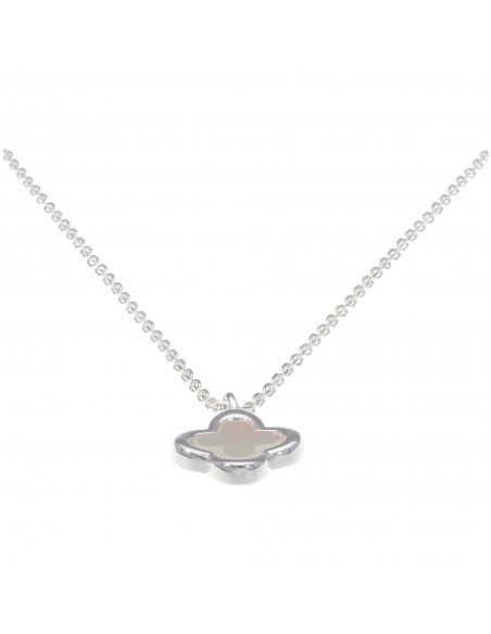 Conj. Con dije chico tipo flor Van Cleef c/ nacar