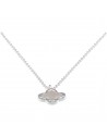 Conj. Con dije chico tipo flor Van Cleef c/ nacar