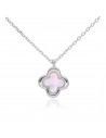 Conj. Con dije chico tipo flor Van Cleef c/ nacar