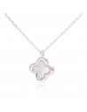 Conj. Con dije chico tipo flor Van Cleef c/ nacar