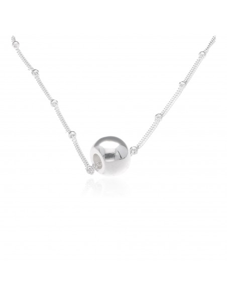 Conj. Con dije tipo barril s/piedras y cadena c/ detalles