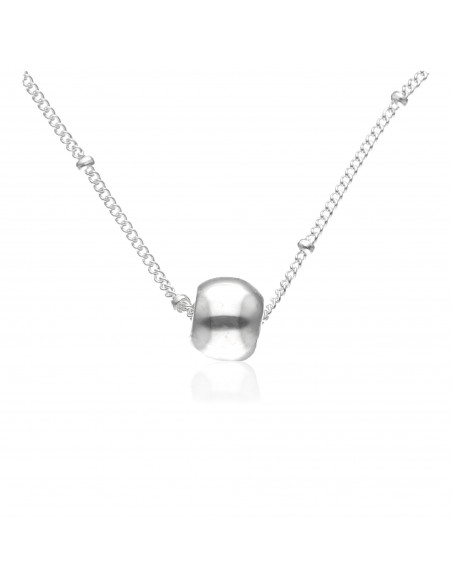 Conj. Con dije tipo barril s/piedras y cadena c/ detalles