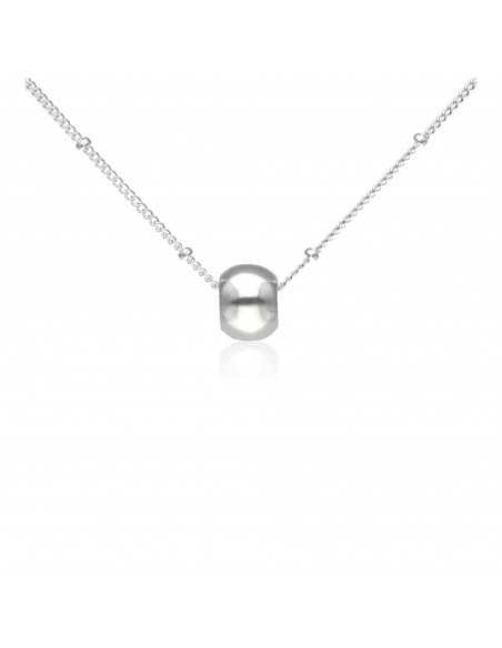Conj. Con dije tipo barril s/piedras y cadena c/ detalles
