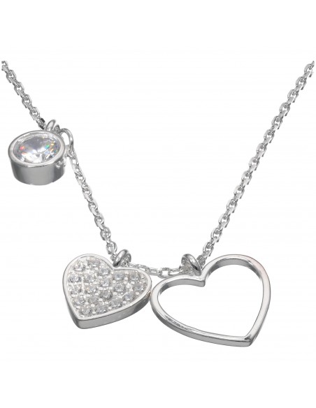 Conj. Tipo collar c/ corazones y zc red.engarce ingles