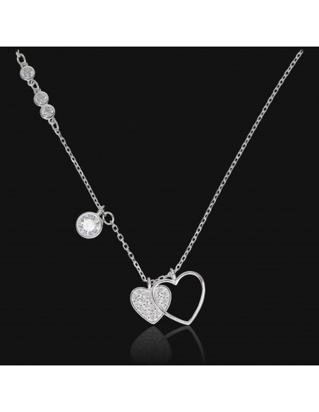 Conj. Tipo collar c/ corazones y zc red.engarce ingles
