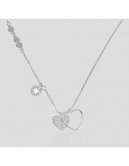 Conj. Tipo collar c/ corazones y zc red.engarce ingles