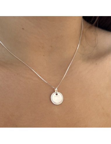 Conj. c/medalla redonda 13 mm c/piedras