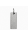 Dije acero rect.satinado de 25mm x 11mm