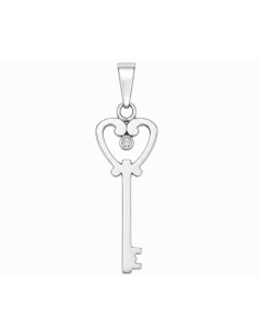 Dije llave corazon con zc,...